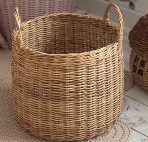 High quality decorative rattan basket for organizing fruit kitchen supplies and small accessories with a stylish aesthetic