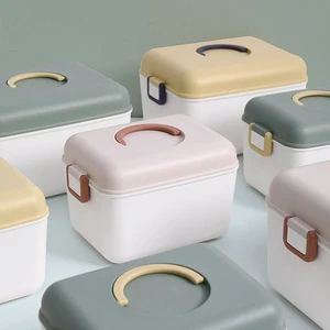 Fun Plastic Storage Box Sealed Moisture-proof Handle Barrel Snacks Building Blocks Clothes Organize Portable Medicine Box