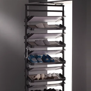 Galaxy 360 Degrees Rotating Shoes Rack 9 Layers Metal Rotating Shoe Rack Organizer Wardrobe Accessory Built in Drawer Storage