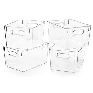 Wholesale Refrigerator Organizer Box Clear Plastic Storage Bins for Kitchen