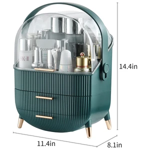 Cosmetics Makeup Storage Box Skincare Organizers with Lid and Drawers Vanity Organizer