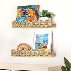 New Arrival SCALLOPS SEAGRASS WALL SHELF Handmade Modern Eco Friendly Hanging Decorative Storage Customizable Hanoi Nursery