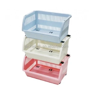 Tray PP Plastic Stackable Storage Basket Organizer Dimensions W50xD39.8xH25cm JACK WORTH Brand