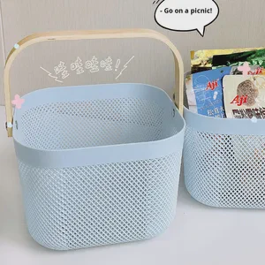 PP Plastic Rectangle Storage Basket Satchel 3-6L Capacity Modern Sustainable Multifunction Design Home Dorm Kitchen Wash Fruit