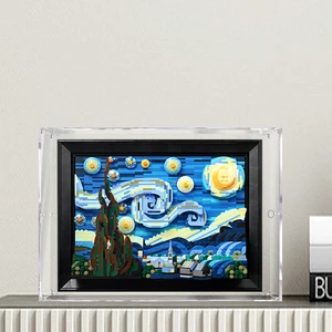 For 21333 Van Gogh Starry Night Painting Modern Anti-Rust Plastic Easy Assembly Dustproof Display & Storage Box