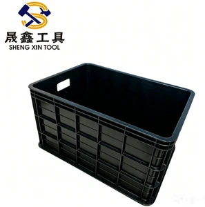 Black Plastic Storage Box Anti-static Circulation Box Sturdy, Recyclable and Stackable PP Storage Boxes for the Circular Storage