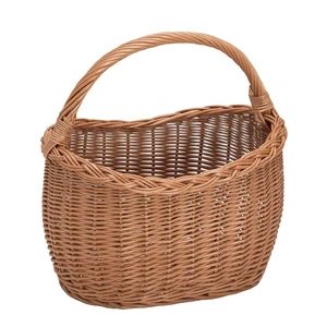 HandWoven Edge Natural Rattan Storage Basket With Handle Picnic Basket Farm, For Christmas Decorations Gifts Laundry Basket