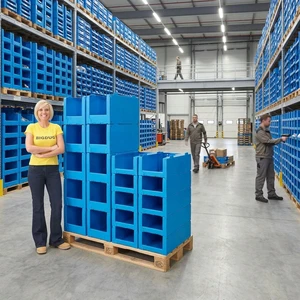 Custom Size PP Corrugated Plastic Storage Box With Dividers Coroplast Compartment Bin For Tools Parts Accessories
