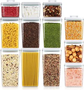 12 Pcs Pop Food Storage Containers Airtight Food Storage Containers Set With Lids Kitchen Pantry Organization And Storage