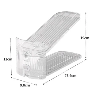 Shoe Storage Rack Cross-Border Wholesale Foldable Double-Layer PP Shoe Box Customizable Logo Simple Shoe Holder Model
