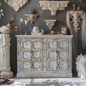 Carved Cabinet, High Quality Environmental protection Wood Cabinet, Furniture Storage Decorative Cabinet