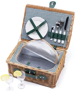 JY Australia Souvenir Food 2021 Natural Rattan Wine Rattanwine Wooden Lid Gift Woven Small Wicker Basket for Picnic Rattan
