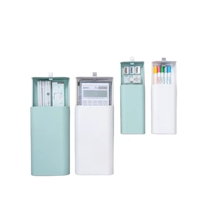 CHICON Self-adhesive Plastic Multifunction Rectangle Pencil Drawer Tray Hidden Slide Desk Storage Organizer