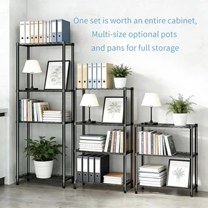 75kg Adjustable Carbon Steel Racks Home & Garden Wire Storage Storage Shelves Units for Balcony Kitchen Bathroom
