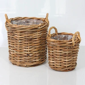 Eco-Friendly Rattan Storage Baskets 064335 Set/2 with Flexible Design