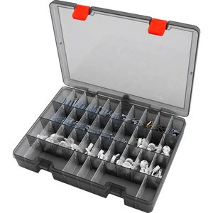 Factory Wholesale 36 Grids PP Plastic Desktop Storage Box Quality Transparent Large Capacity Single-story Plastic Storage Box