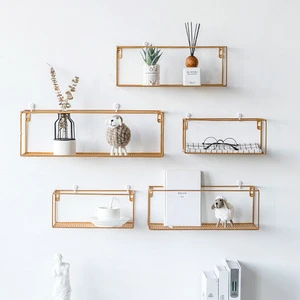 Wall Mounted Decoration Wall Organizer Steel Storage Rack