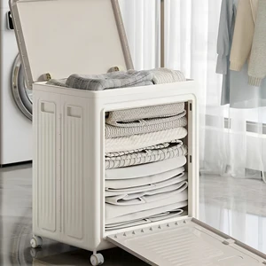 Large Capacity Foldable Plastic Storage Box Simple Organization for Household Clothes Packaging Functional