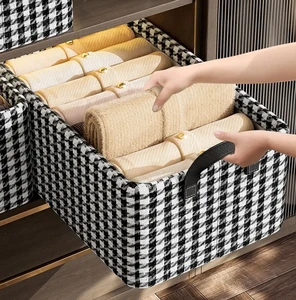 Portable Foldable Fabric Basket Organizer Home Quilt Clothes Storage Container Box & Bin Storage Boxes Tidy Storage Cube