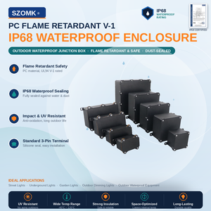 IP68 Certified Enclosure PC Flame Retardant V1 Waterproof Junction Box UV Plastic Project Electrical Box For IOT Outdoor Power