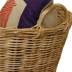Best Eco-Friendly Handmade Customized Color Home Storage Rattan Basket From Vietnam Made From Durable Wicker Customer Size