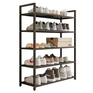 Simple Modern Metal Shoe Rack with Multiple Layers for Living Room Home Dormitory or Rental House Storage-Space-Saving Design