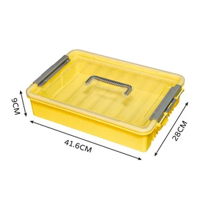Building Block Storage Box Tool Clothing Snack Storage PP Box Portable Dormitory Bedroom Stackable Lid-and-Base Organizing Box