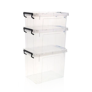 Multifunction Household Sundries Stackable Plastic Lockable Storage clear Box