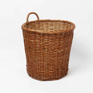 Wholesale Pretty Rattan Wicker White Woven Fruit Basket/wedding Flower Basket with Handmade Natural Home Decoration