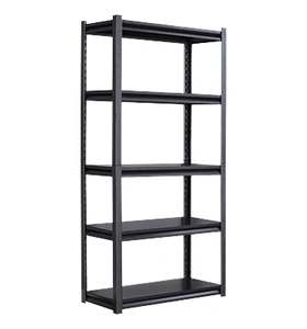 Heavy Duty Boltless Rivet Warehouse Shelves 5-Layer Easy-to-Assemble Commercial Storage Shelving Racks Steel for Electronic