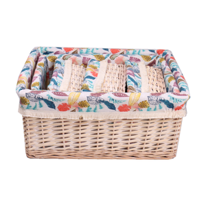Stylish & Sustainable Natural Wicker Basket Handmade Rectangular Rattan Storage Solution Packaged in Cartons