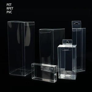 PET Transparent Box PVC Clear Plastic Package Box Auto Bottom Clear Plastic Packaging Box