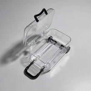 Mini Trolley Case Transparent Plastic Jewelry Box for Earrings Hair Accessories Simple Ins Style Organizing Small