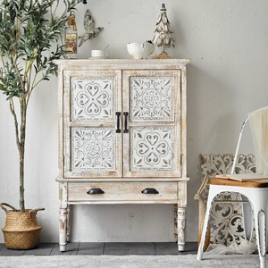 Factory Spot Carving Craft Cabinet Storage Cabinet Side Solid Wood Cabinet Home Decoration