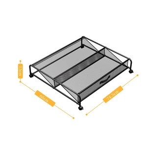 Multifunctional Iron Shoe Rack and Bed Bottom Storage Box Bed Bottom Storage Rack Simple Design with Metal Material for Bathroom
