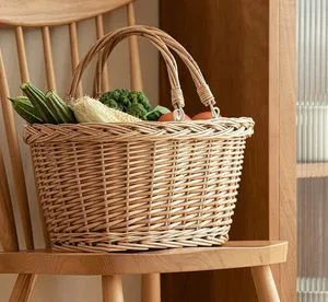 Durable rattan basket handmade with eco friendly materials perfect for rustic farmhouse or stylish modern interiors