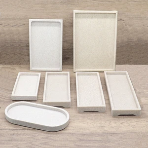 Rectangle Decorative Resin Storage Tray For Bathroom Vanity Dresser Ring Dish Kitchen Sink Countertop Living Room Plate Jewelry