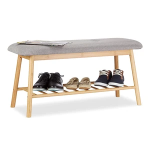 Wholesaler Cheap Modern Style Designs Living Portable Online Display Stand Bench Shoe Rack Storage Organizer Bamboo Shoe Bench