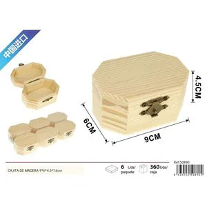 9x6x4.5x1.6cm Wooden Decorative Storage Box for Effective Organization and Elegant Decoration