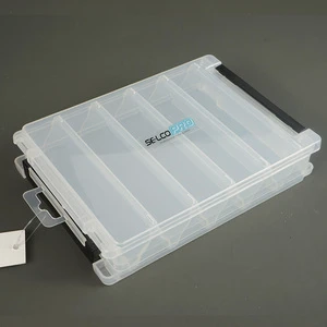 Selco Multifunction Double Sided Transparent Plastic Storage Lure Fishing Tackle Box