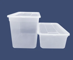 Plastic Storage Container Box with Lid clear Transparent Home Office Use