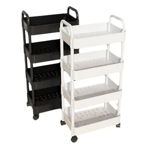 Household Multi-layer Small Cart Storage Rack Floor Kitchen Bedroom Bathroom Storage Rack Storage Rack With Wheels