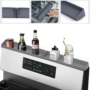30 Inches Kitchen Shelf For Stove Top Over The Stove Spice Rack Silicon Magnetic Stove Top Shelf With Suction Cup