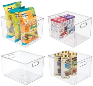 Perfect Quality Kitchen Refrigerator Cleaning Supplies Clear Plastic Pantry Organization and Storage Bins