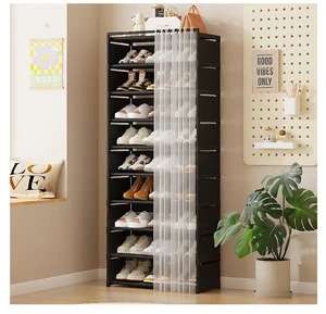 High Quality Economical Household Simple Shoe Rack Multi-Layer Dust-proof Cabinet for Indoor Storage Space-Saving Shoe Cabinet