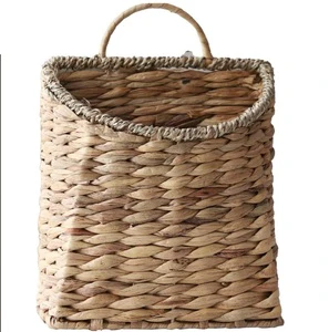 Multi-Functional Handmade Water Hyacinth Seagrass Hanging Flower Wicker Storage Baskets For Garden Farmhouse Home Decoration