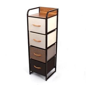 Customized 5L-602 The Space Prince 4-Drawer Easy Pull Fabric Drawers Vertical Storage Tower Dresser