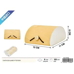 Arch Shaped Poplar Wooden Decorative Storage Box 11*12*6cm Size