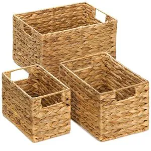 Handmade Multifunctional New Eco-Friendly Water Hyacinth Basket Vietnam Handwoven Nesting Storage Baskets For Home Organization