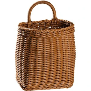 Hot Sale Rattan Storage Wall Basket Garden Basket Portable Durable Hanging Flower Small Flower Basketball